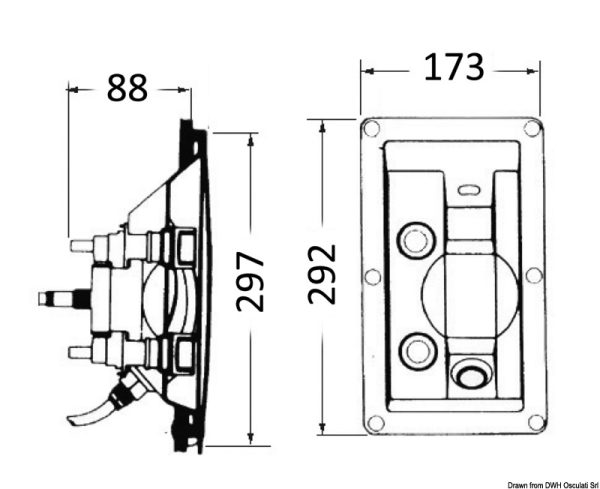 WHALE recess-fit deck shower
