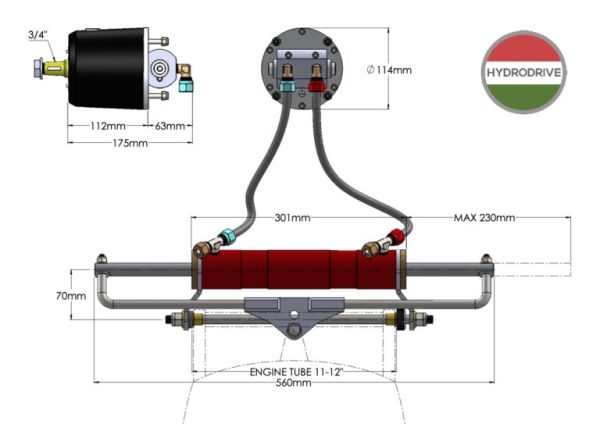 MF350W plus – Hydraulic Steering System up to 350HP