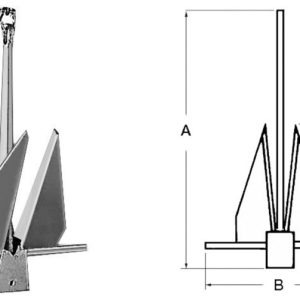 DANFORTH type galvanized anchor
