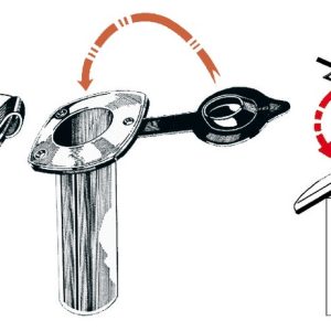 Cap for flush-mount rod holder soft PVC white